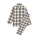 thumbnail image 2 of Conjuntos de pijama para hombre, ropa de casa informal con estampado a cuadros, camisetas de manga larga, pantalones con cuello vuelto, pijamas de noche, regalos para hombres, 2 of 5