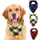 thumbnail image 1 of Paquete de 3 pañuelos clásicos a cuadros para perros, bufandas, baberos triangulares, accesorios de decoración para disfraces de mascotas, perros pequeños, medianos y grandes, gatos y mascotas., 1 of 7