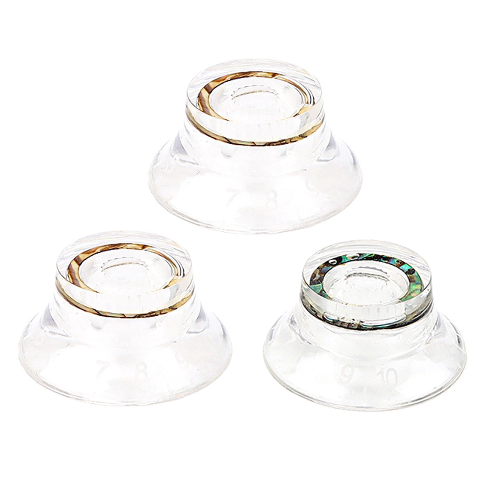 Wswqop - 3 Uds Botones De Campana Piezas De Dispositivos Perillas De Sombrero De Copa De Guitarra Para Bajo Eléctrico