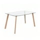thumbnail image 1 of Mesa de Comedor Vidrio Rectangular Nórdica 140x90 cm, 1 of 3