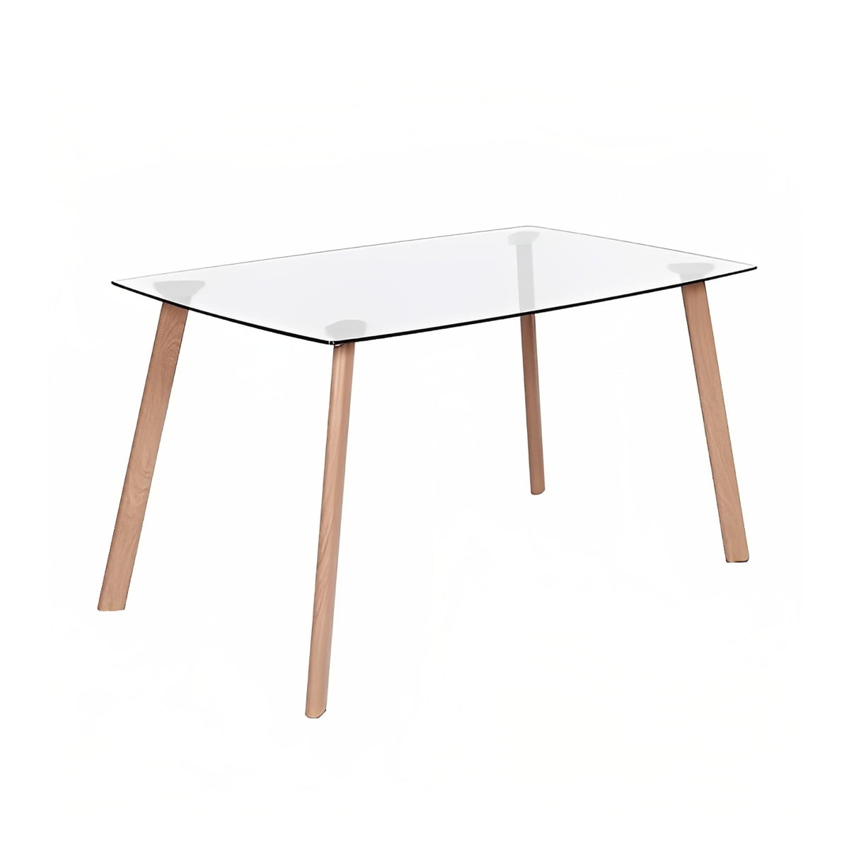 Klik Muebles - Mesa De Comedor Vidrio Rectangular Nórdica 140x90 Cm