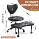 thumbnail image 2 of Upgraded Ergonomic Cross Legged Swivel Chair, Adjustable Height and PU Leather, Meditation& ADHA Chair with Back Support, Home and Office,Yoga Chair, Black, 2 of 3
