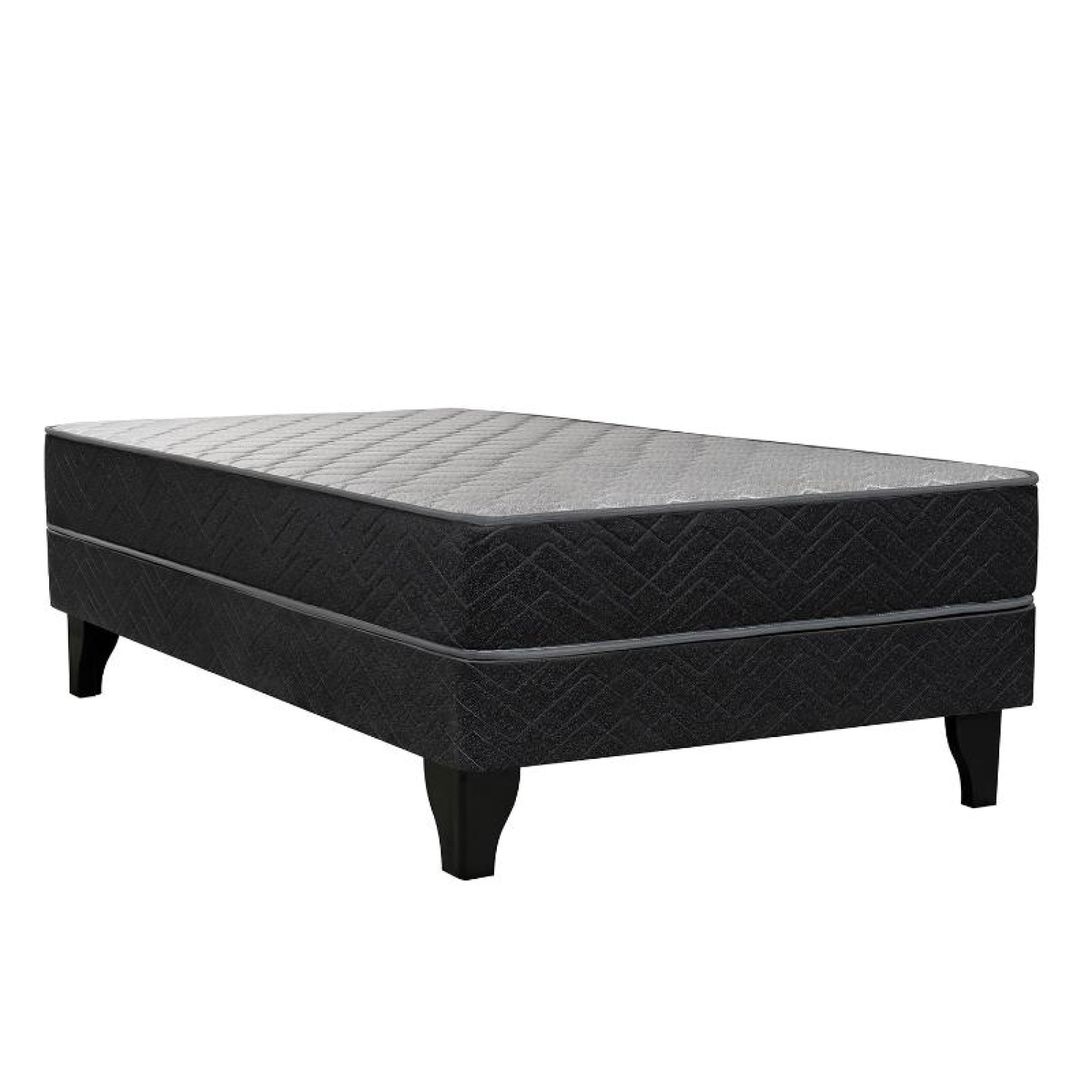Cama Europea Apolo Black 1.5 Plaza Base Normal