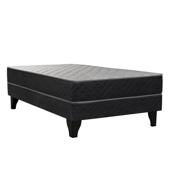 Cama Europea Apolo Black 1.5 Plaza Base Normal