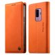 thumbnail image 1 of Funda Billetera de Cuero para [Samsung Galaxy S9+/S9 Plus], Bloqueo RFID, Tarjetas y Soporte Naranja, 1 of 5
