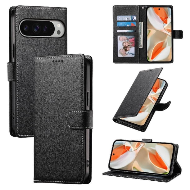 Funda para FOXDOCK Google Pixel 9 Pro XL– Cuero Premium, 3 ranuras para tarjetas, Protección contra impactos