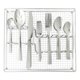 thumbnail image 1 of Juego de cubiertos Gibson Home 65 piezas, acero inoxidable con acabado plateado martillado, 1 of 8