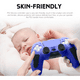thumbnail image 2 of Funda para controlador de PlayStation 5, funda de silicona antideslizante para el mando de PS5 con tapones para el pulgar, protectores para el joystick y adhesivo envolvente para la funda-Azul, 2 of 7