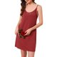 thumbnail image 1 of INSPIRE CHIC Camisón de Mujer sin Mangas Cami Slip Sexy de Malla Escote en V Chemise Lencería sin Espalda Camisón S Vino, 1 of 6