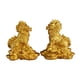 thumbnail image 3 of 1 Par De Cobre Chino Fengshui Kylin Chi lin Qilin Dios Bestia Estatua Para El Hogar Oro 9x9 5 Cm, 3 of 5