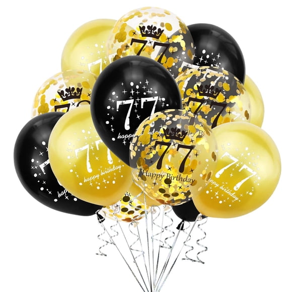 Globos SHUNTAI 12 pulgadas 15 piezas Oro y Negro
