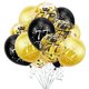 thumbnail image 1 of Globos SHUNTAI 12 pulgadas 15 piezas Oro y Negro, 1 of 7