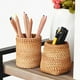 thumbnail image 4 of Handwoven Rattan Pen Holder and Makeup Brush Cup - Adorable and Sturdy Stationery Storage Box for Home, School, and Office, 4 of 4