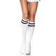thumbnail image 2 of Calcetines hasta la rodilla Leg Avenue Athletic para mujer, blanco/negro, 2 of 3