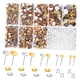 thumbnail image 1 of 2000 Postes Y Respaldos Para Aretes, Tapones Para Los Oídos, Suministros Para Manualidades, Juego Para Hacer Aretes, Oro Plateado, 1 of 5