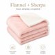 thumbnail image 2 of Manta Martiné Flannel Sherpa 127x152 cm Rosa claro, 2 of 3
