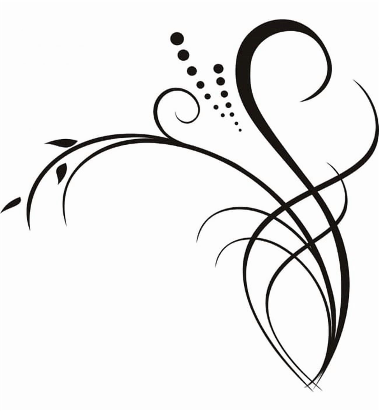 Rienda Libre Graphics - Decomural Dotted Vines Swirl Corner Ws-18196