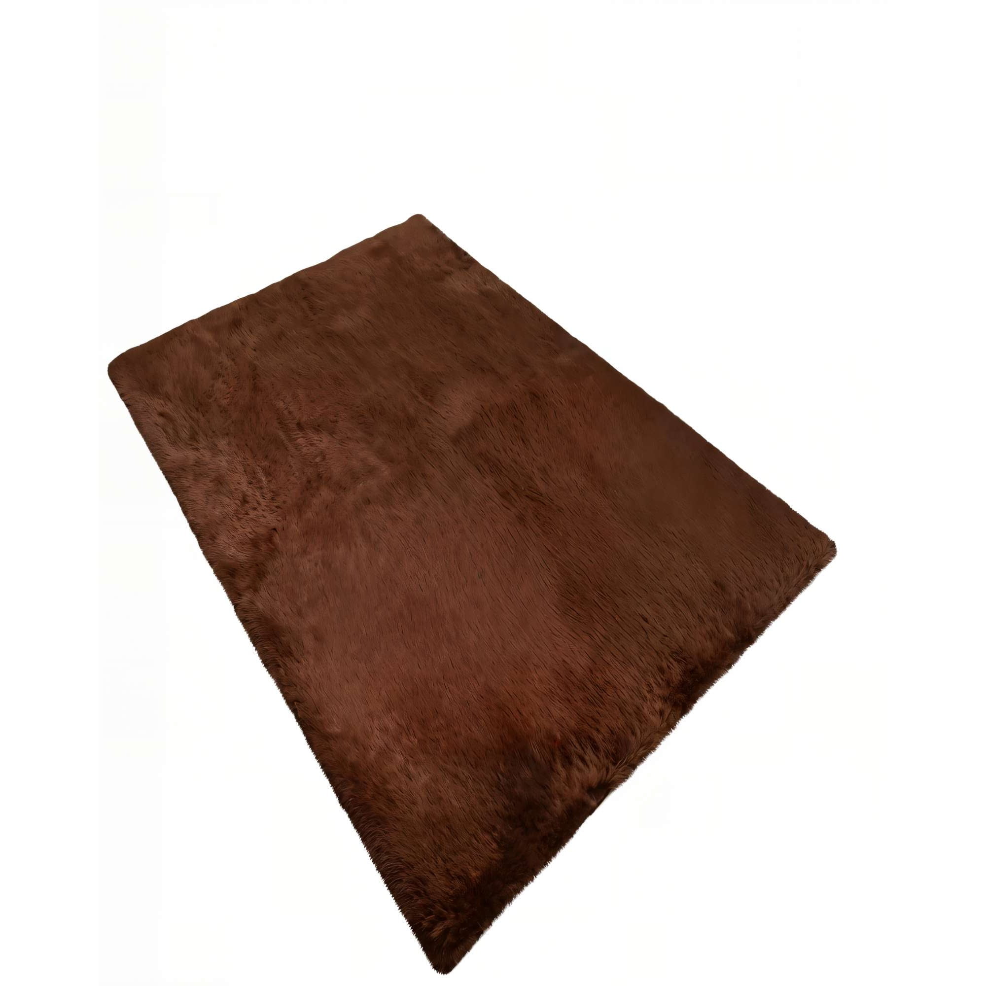 Genérico - Alfombra Peluda 200x240 Color Marron