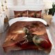 thumbnail image 1 of 3pcs Ancient Greek Spartan Warrior Heroic Image Themed Printed Bedding Set Soft, 1 of 5