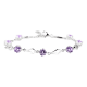 thumbnail image 1 of Pulsera de plata fina 925 amatista diámetro 17 CM Lila, 1 of 3