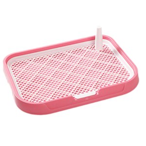 Magideal - Bandeja Para Orinal Para Perros, Caja De Arena Portátil Reutilizable Para Perros, Orinal Para Animales Pequeños En Interiores, Otras Mascotas, Conejos Rosa