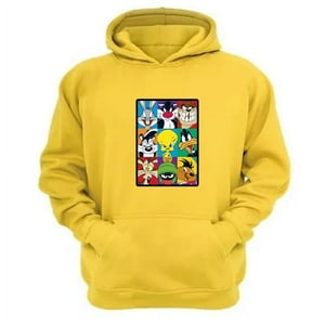 Genérico - Polerón Canguro Dibujos Animados Lt Amarillo Talla Xl Unisex