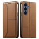 thumbnail image 1 of Funda tipo cartera con bloqueo RFID para Samsung Galaxy S26 cubierta magnética de cuero con tapa y soporte Marrón, 1 of 6