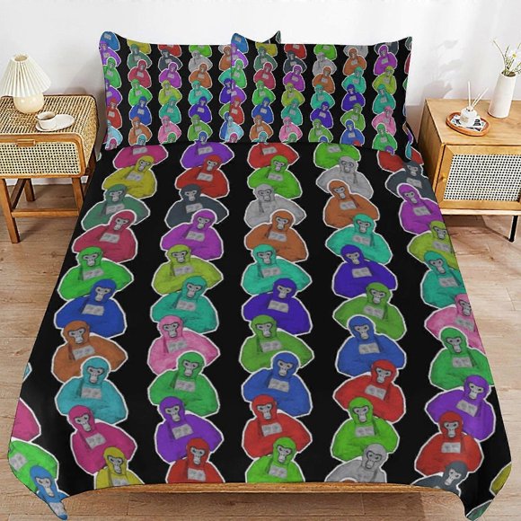 Gorilla Tag Bedding Set Duvet Cover Comfortable and Lightweight Cartoon Bedding3 Piece (case)