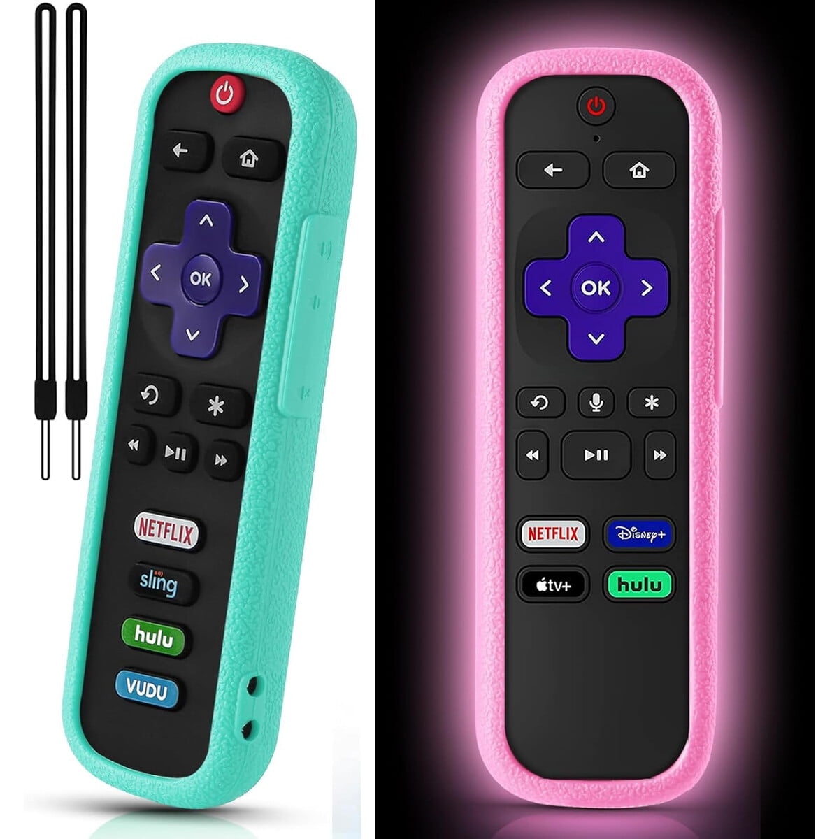Genérico - Funda Silicona 2 Pack Control Tcl Hisense Roku Tv