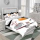 thumbnail image 1 of 3pcs Xia Mu'S Friend Account Cat Teacher Meng Qu Posture Theme Printing Three Piece Bedding Set Soft Duvet Cover And Two Pillowcases, 1 of 5