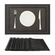 thumbnail image 2 of REGALWOVEN Manteles Individuales Juego de 6 Manteles para Cocina Comedor Negro 18"x12", 2 of 6