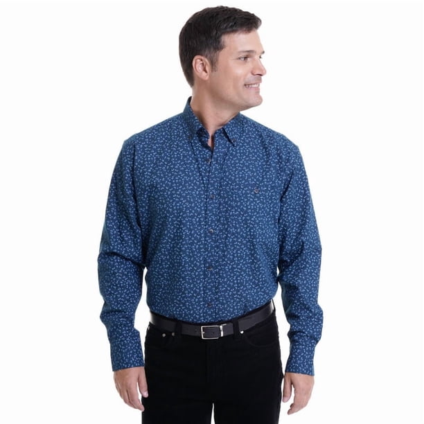 Camisa Villela Estampada Turquesa
