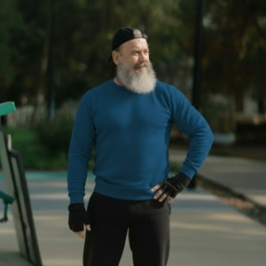 T-World - Polerón Unisex Algodón Afranelado Básico Antipilling Azulino