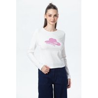 Fashionspark - Polera Mujer Print College Crudo