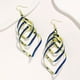 thumbnail image 1 of Metal Layered Swirling Geometric Earrings Personality Fashion Long Pendant Hook Earrings Elegant Ear Piercing Jewelry, 1 of 5