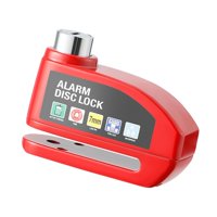 Magideal - Candado De Disco Con Alarma Genérico Para Diámetro De Orificio De 7 Mm O Más. Accesorios Para Ciclismo. Rojo