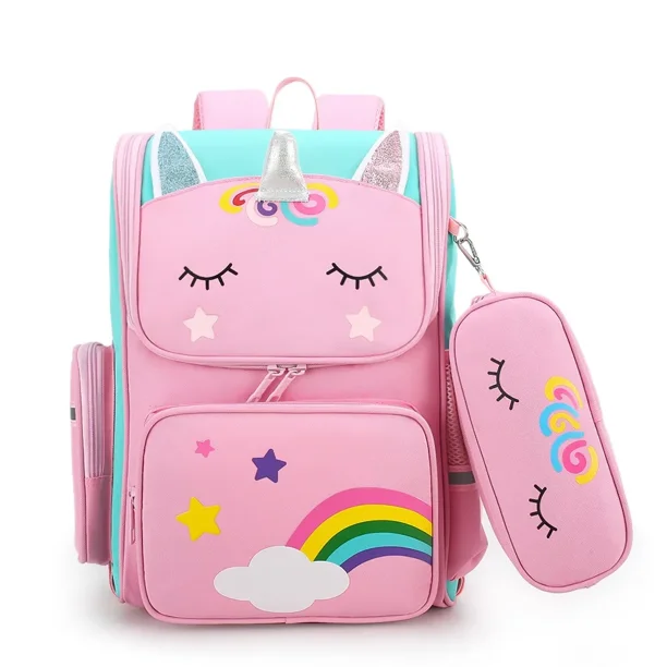 Children's trolley schoolbag cute cartoon girl schoolbag primary school student backpack primary school student backpack