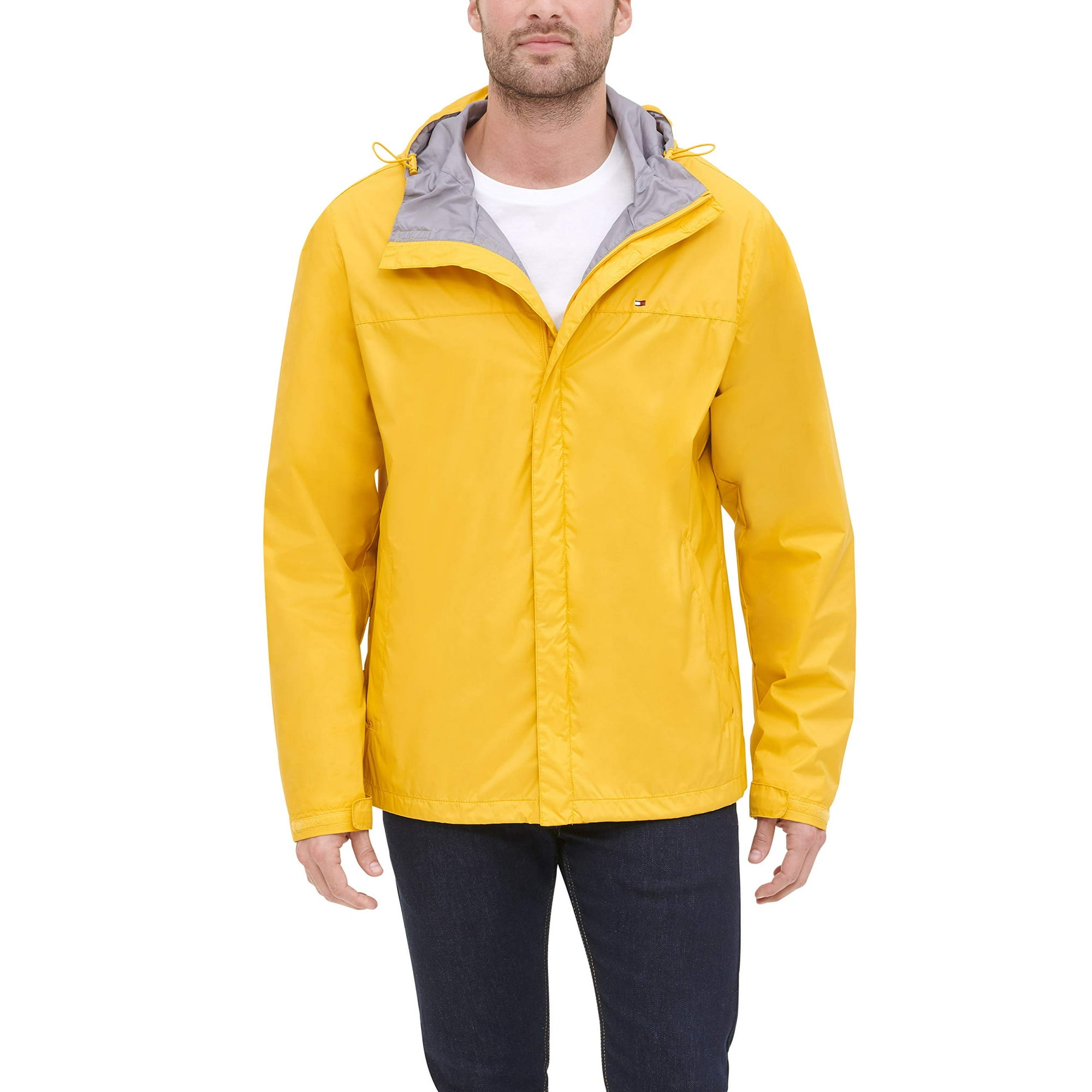 Chaqueta Tommy Hilfiger Ligera Impermeable Para Hombre, Color Amarillo