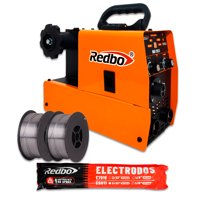Redbo - Pack Soldadora Mig 120/5 + 2 Alambre Flux E71T 1,0Mm 5 Kg + Electrodo 6011 1 Kg