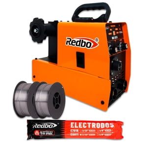 Redbo - Pack Soldadora Mig 120/5 + 2 Alambre Flux E71T 1,0Mm 5 Kg + Electrodo 6011 1 Kg