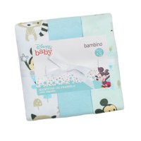Bambino - Set 3 Mantita Franela Azul Mickey Lineas Niño