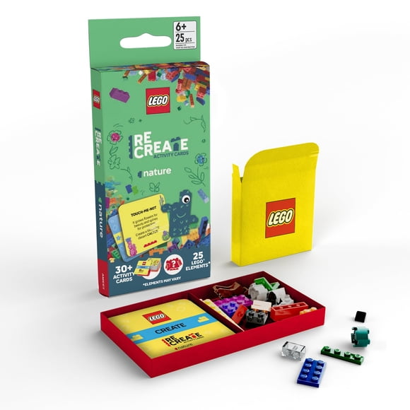 Tarjetas de actividades LEGO ReCreate Nature con 25 elementos LEGO 6+