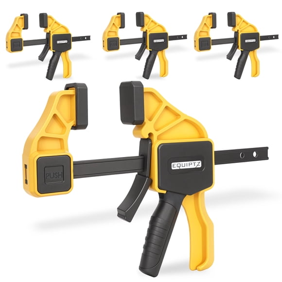 Sargentos de barra EQUIPTZ 15 cm, paquete de 4, fuerza de 68 kg