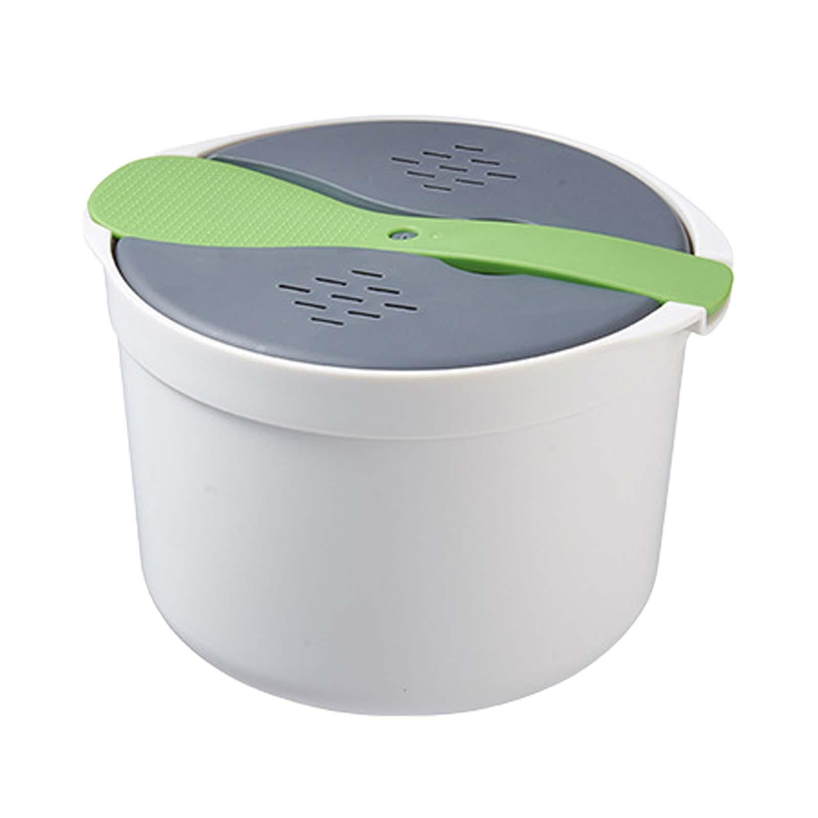 Bothyi - Olla Al Vapor Para Microondas, Olla Arrocera Multifuncional Para Arroz, Ramen, Quinua, Verde