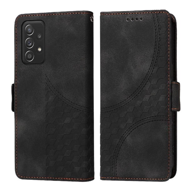 Carcasa FOXDOCK Samsung Galaxy A52s de cuero PU, diseño acolchado clásico, protección contra caídas y rayones