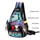 thumbnail image 2 of Geometric Luminous Backpack, Holographic Reflective Zipper Sling Chest Bag, Multi Functional Shoulder Bag, 2 of 2