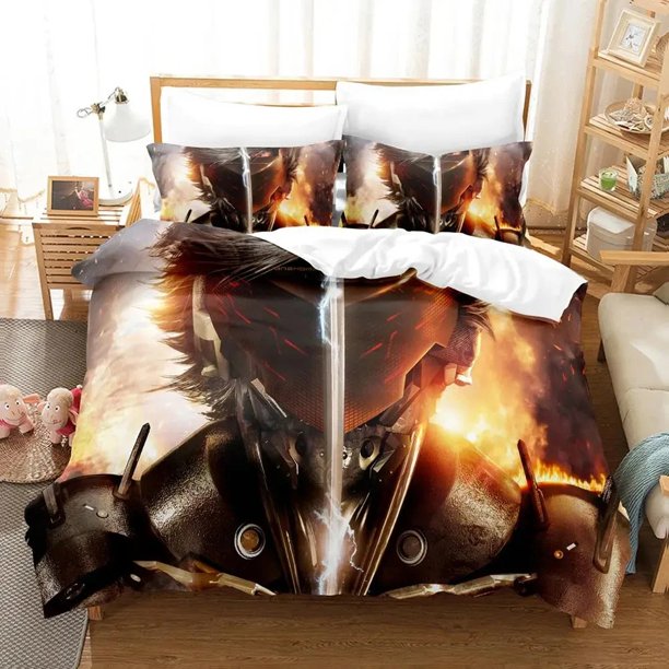 Game Metal Gear Rising Revengeance Bedding Set Duvet Cover Bed Set Quilt Cover Pillowcase Comforter Boys Adult