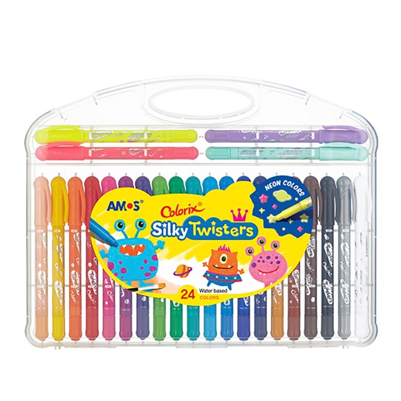Crayones giratorios COLORIX AMOS de 24 colores no tóxicos