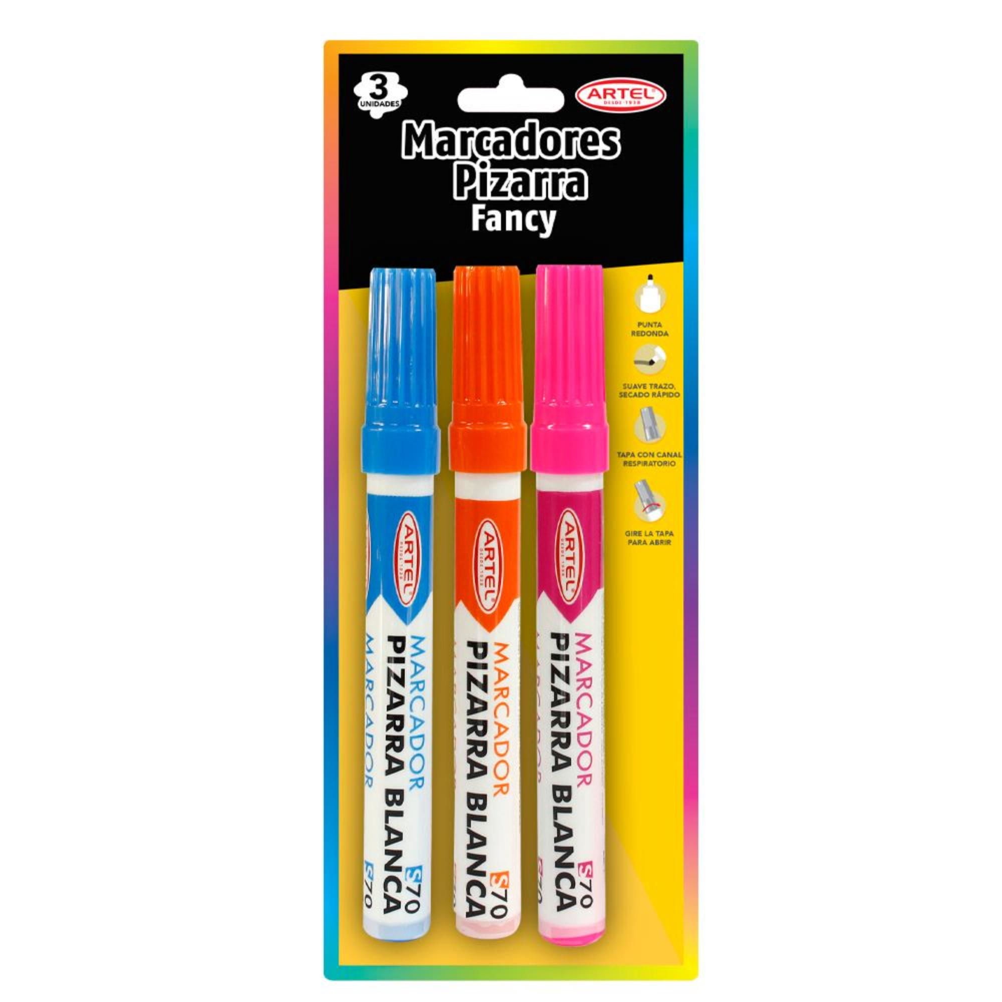 Plumones De Pizarra Blanca, Pack 3 Un Artel
