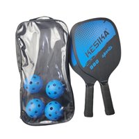 Ioensy - Juego De Palas Pickleball, Raquetas De Madera Con 4 Bolas, Bolsa De Transporte Para Adultos Y Mujeres, Color Azul